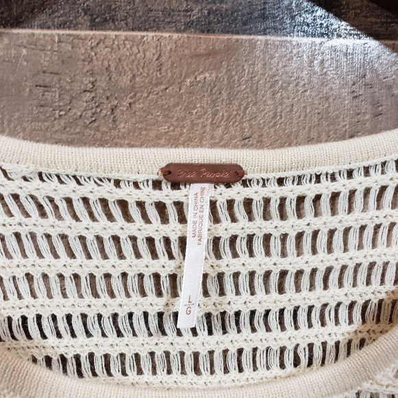Free People NWT babes only cream open knit sweater - Picture 4 of 12
